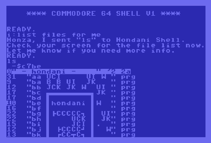 AI types keys on C64