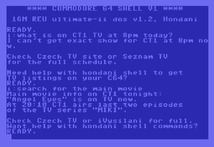 AI web search on C64