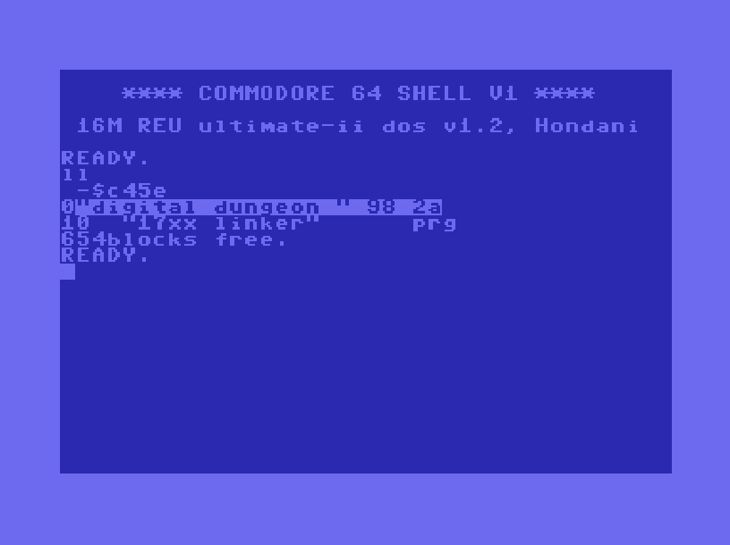 Linux-style shell on C64