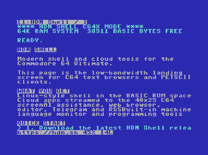 Text-mode web browser